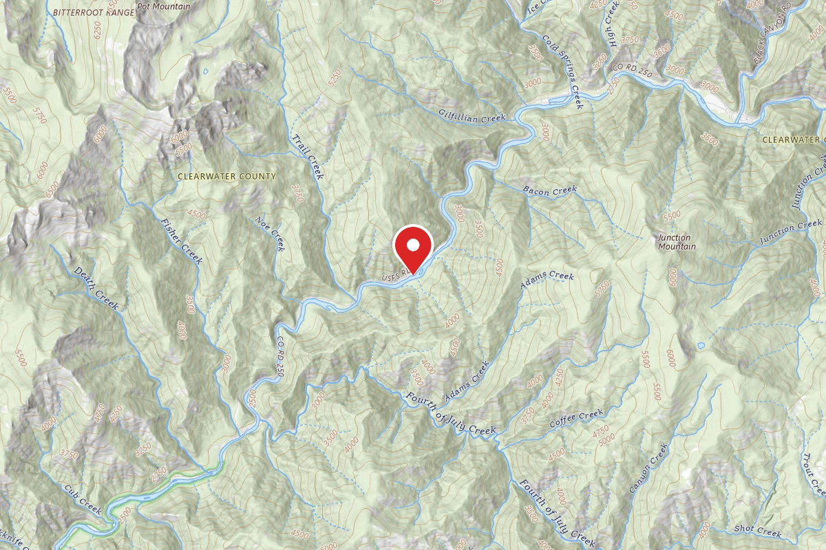Nez Perce-Clearwater Dispersed Campsite NF250RD-057