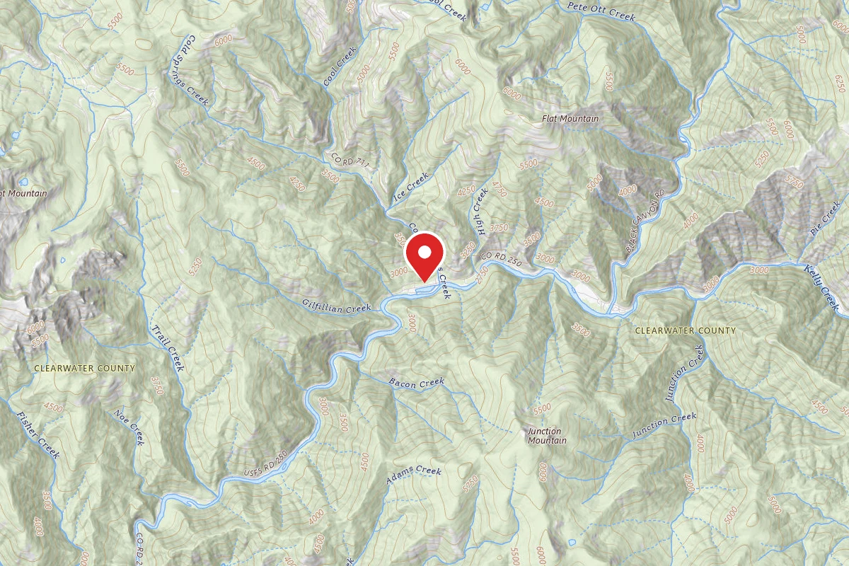 Nez Perce-Clearwater Dispersed Campsite NF250RD-064