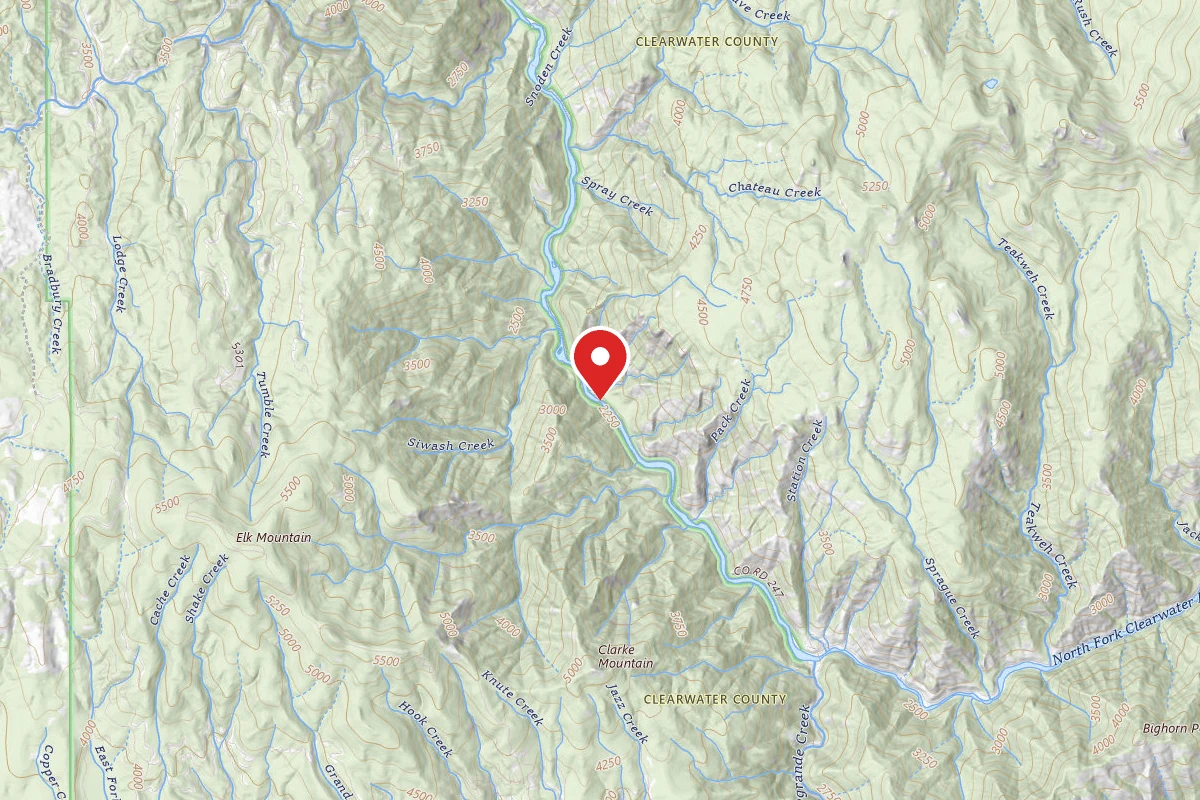 Nez Perce-Clearwater Dispersed Campsite NF247RD-002