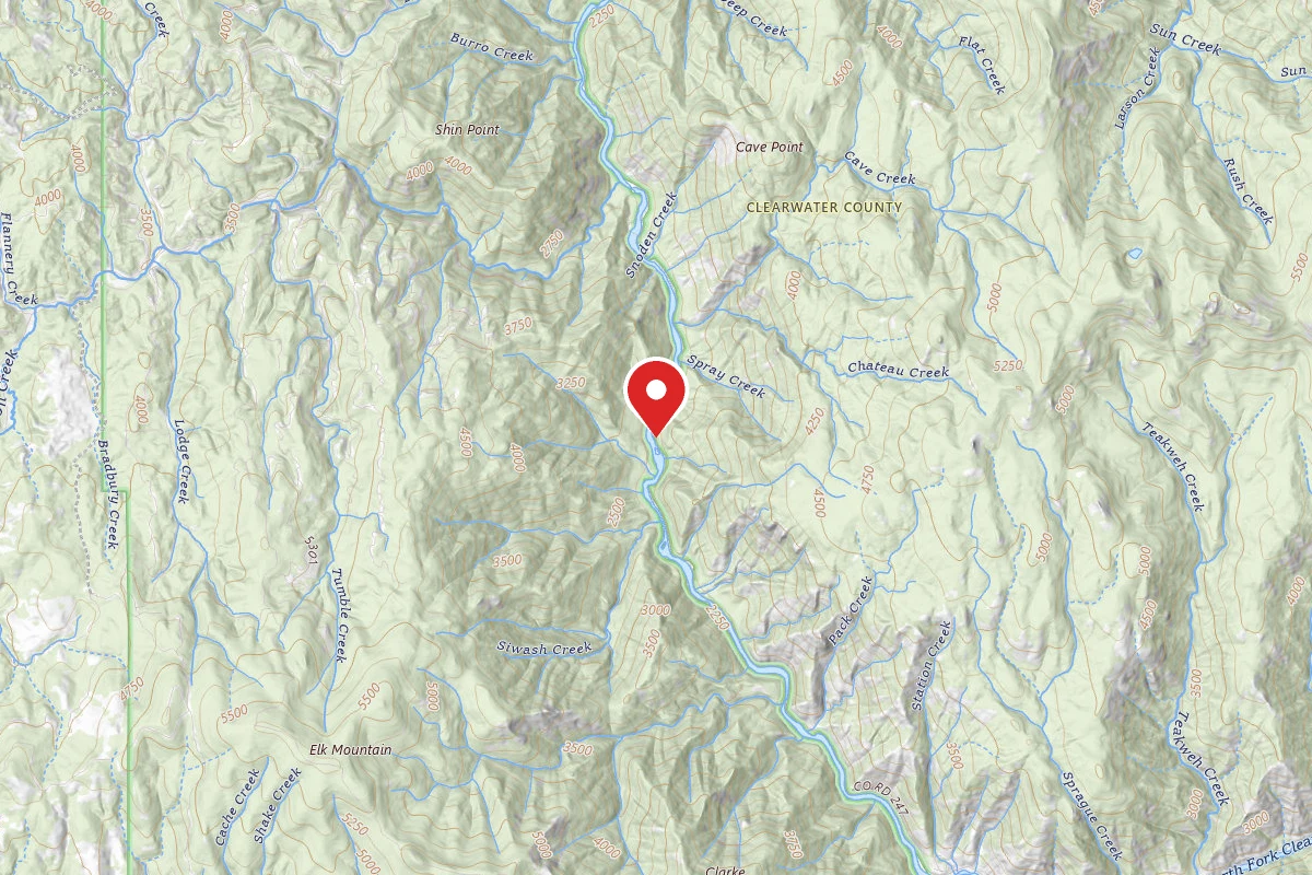 Nez Perce-Clearwater Dispersed Campsite NF247RD-004B