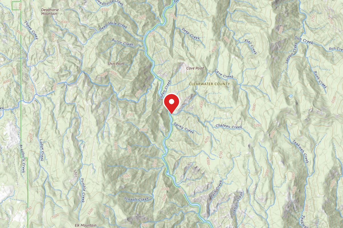 Nez Perce-Clearwater Dispersed Campsite NF247RD-006
