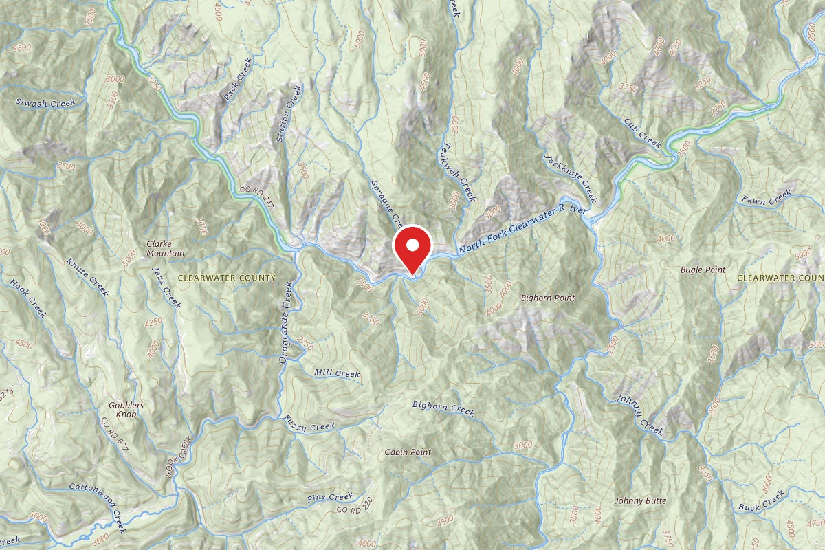 Nez Perce-Clearwater Dispersed Campsite NF250RD-038