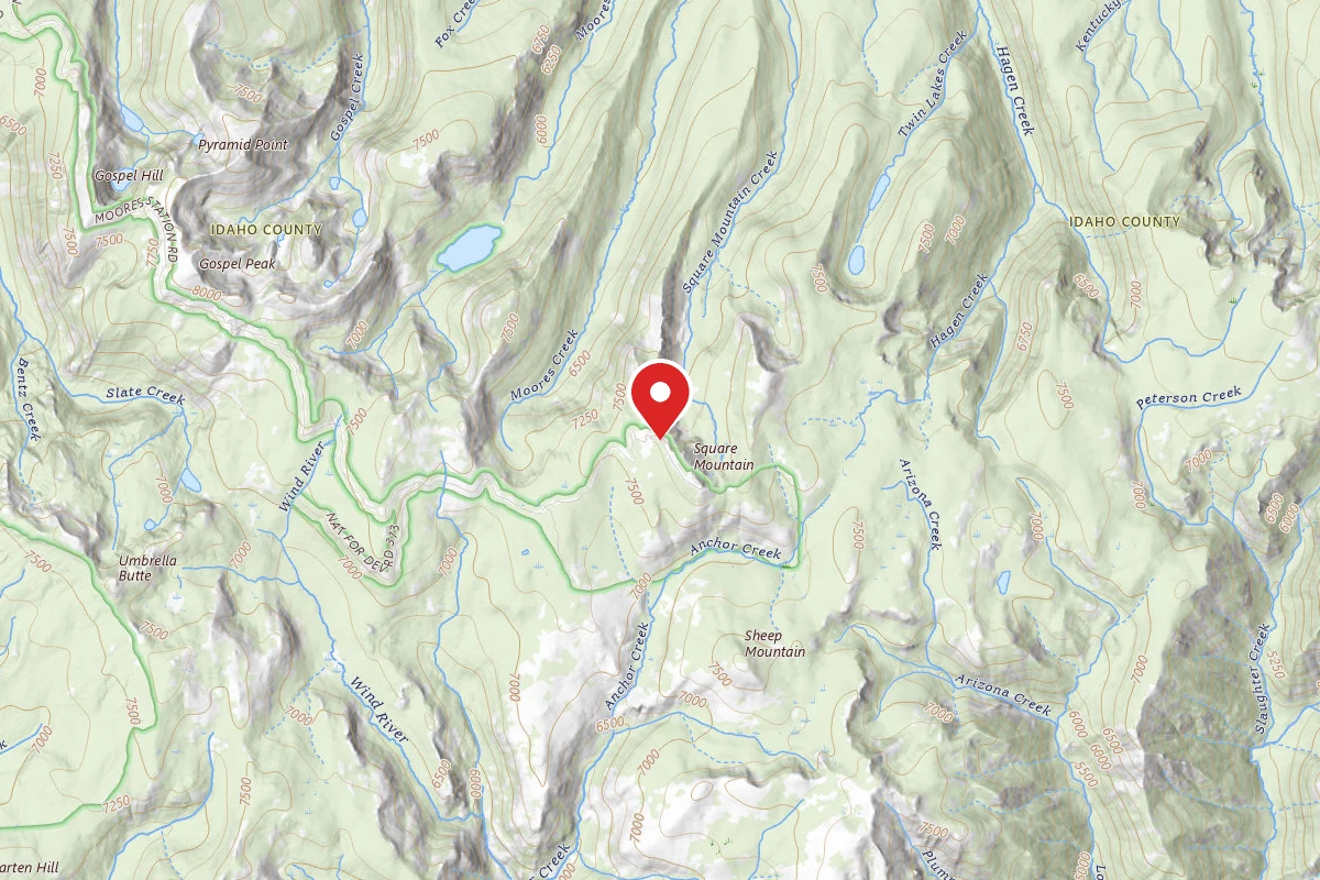 Nez Perce-Clearwater Dispersed Campsite SR444RD-020