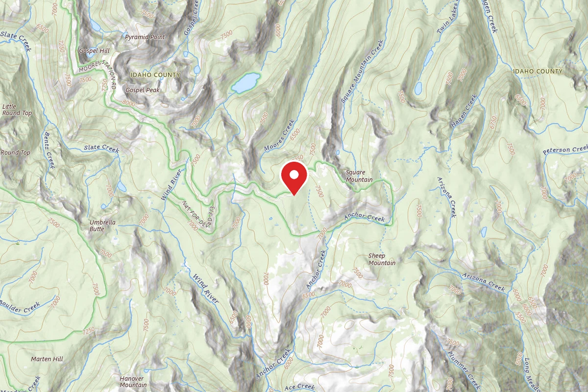 Nez Perce-Clearwater Dispersed Campsite SR444RD-019