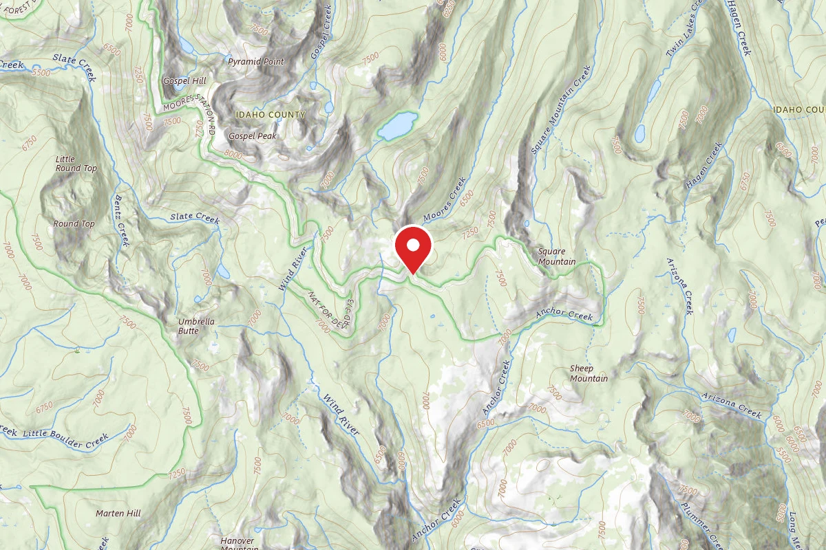 Nez Perce-Clearwater Dispersed Campsite SR444RD-018