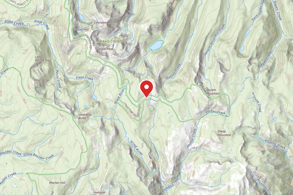 Nez Perce-Clearwater Dispersed Campsite SR444RD-015