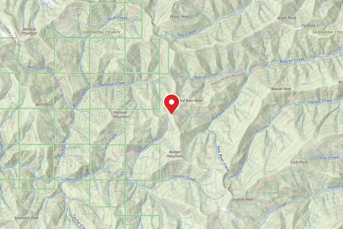 Idaho Panhandle Dispersed Campsite RD 201 MI 36.3