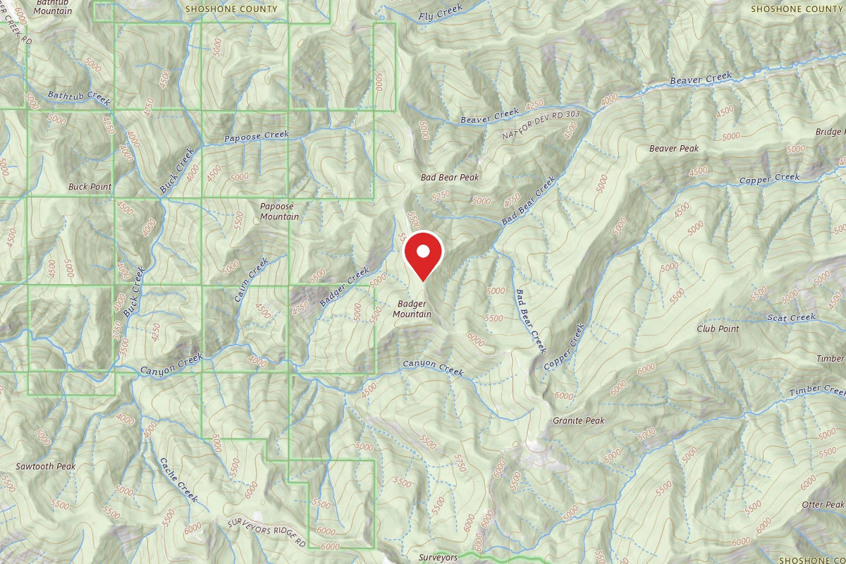 Idaho Panhandle Dispersed Campsite RD 201 MI 37.2