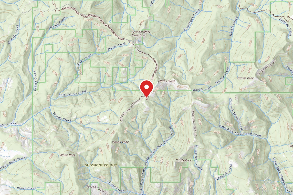 Idaho Panhandle Dispersed Campsite TRAIL 275 TRAILHEAD