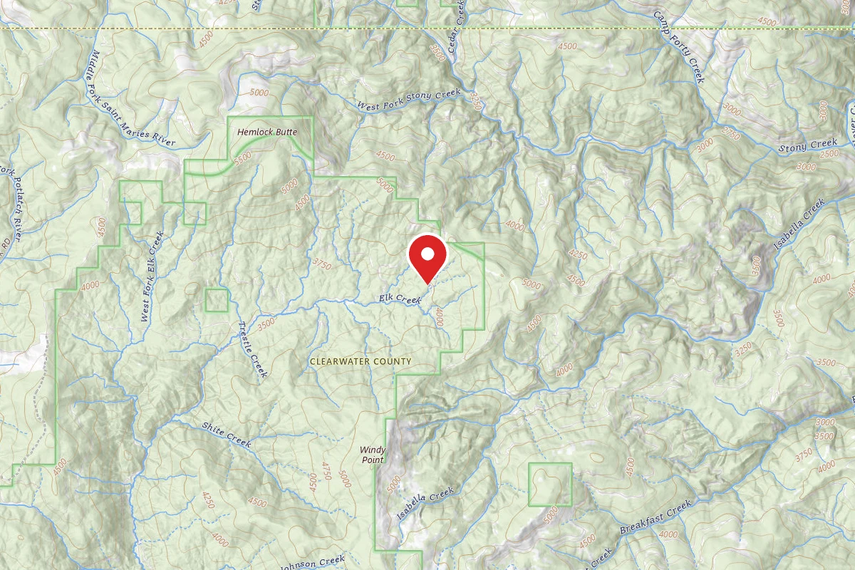 Nez Perce-Clearwater Dispersed Campsite PAL382CRD-001
