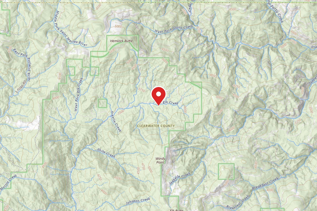 Nez Perce-Clearwater Dispersed Campsite PAL4763RD-027-CP