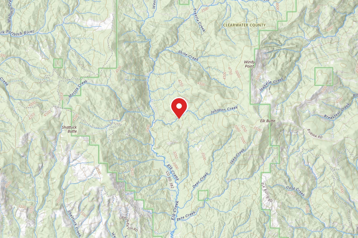 Nez Perce-Clearwater Dispersed Campsite PAL3801RD-002