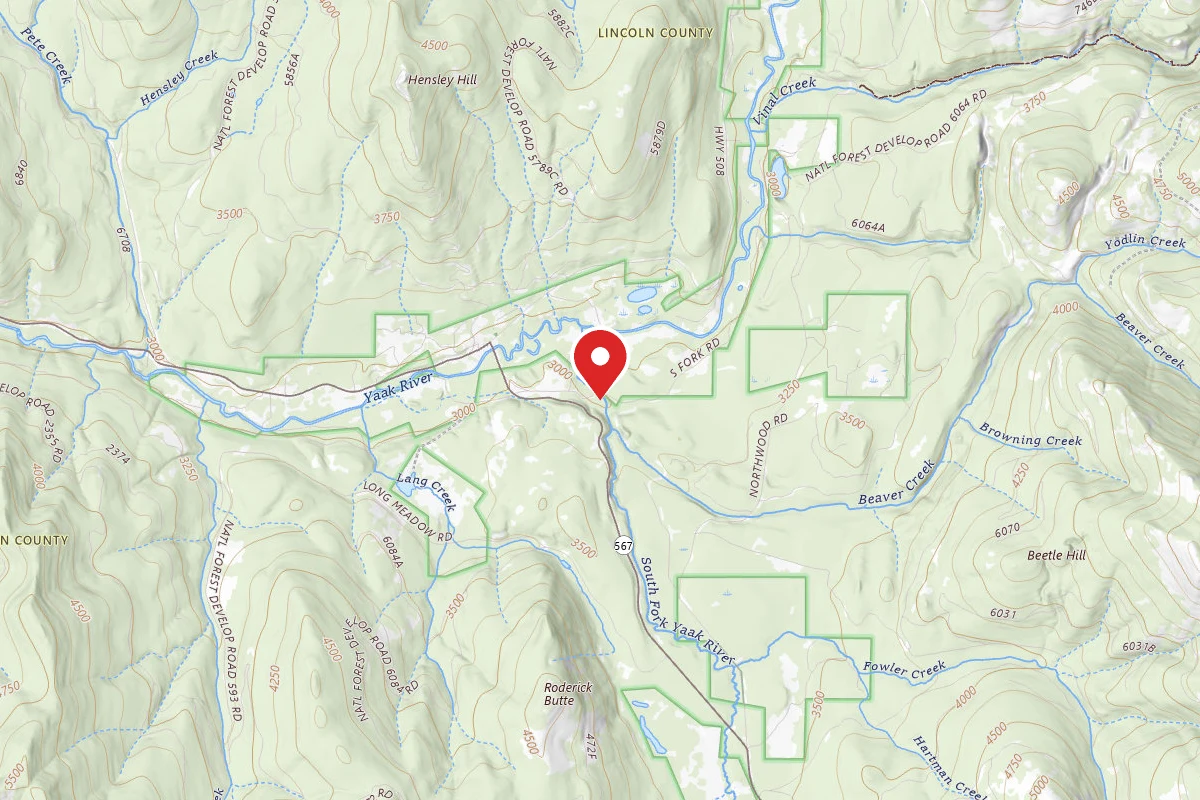 Kootenai Dispersed Campsite 7460SFORKYAAKRIVER