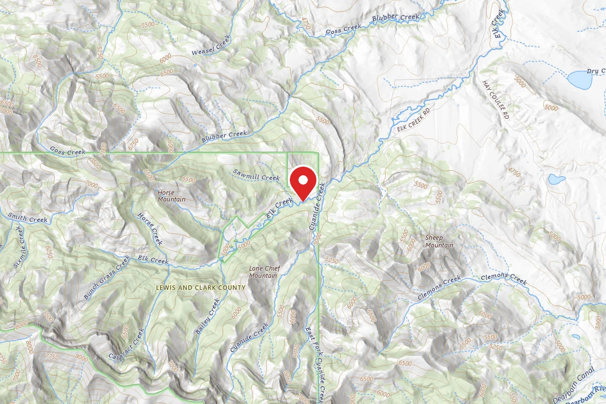 Helena-Lewis and Clark Dispersed Campsite ROAD 196B-02