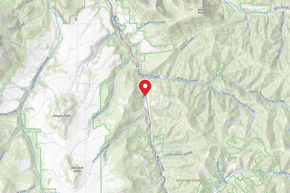 Helena-Lewis and Clark Dispersed Campsite BELT CREEK-001