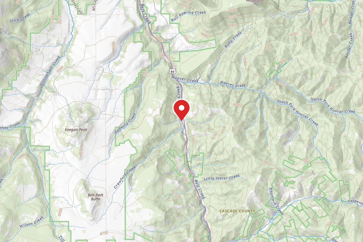 Helena-Lewis and Clark Dispersed Campsite BELT CREEK-002