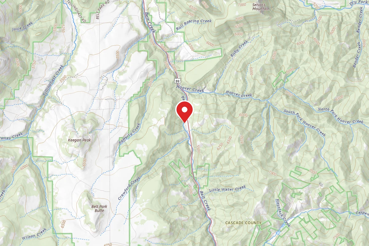Helena-Lewis and Clark Dispersed Campsite BELT CREEK-003A