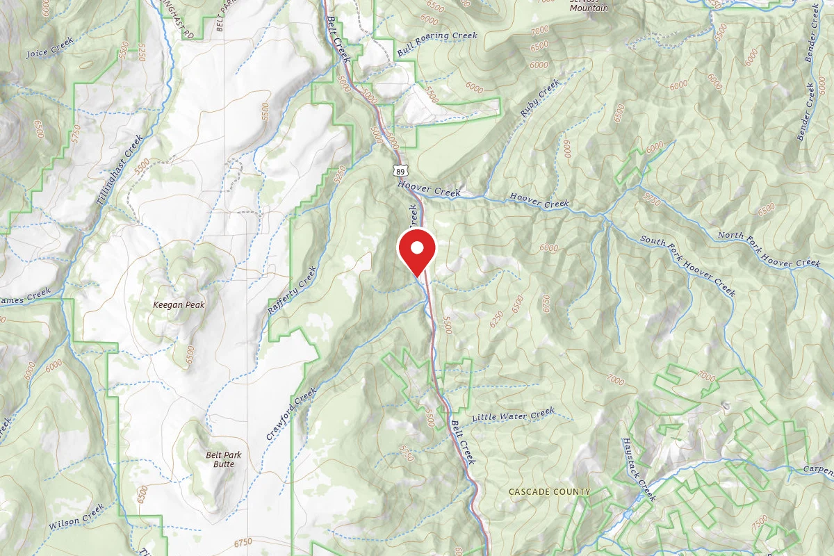 Helena-Lewis and Clark Dispersed Campsite BELT CREEK-003D