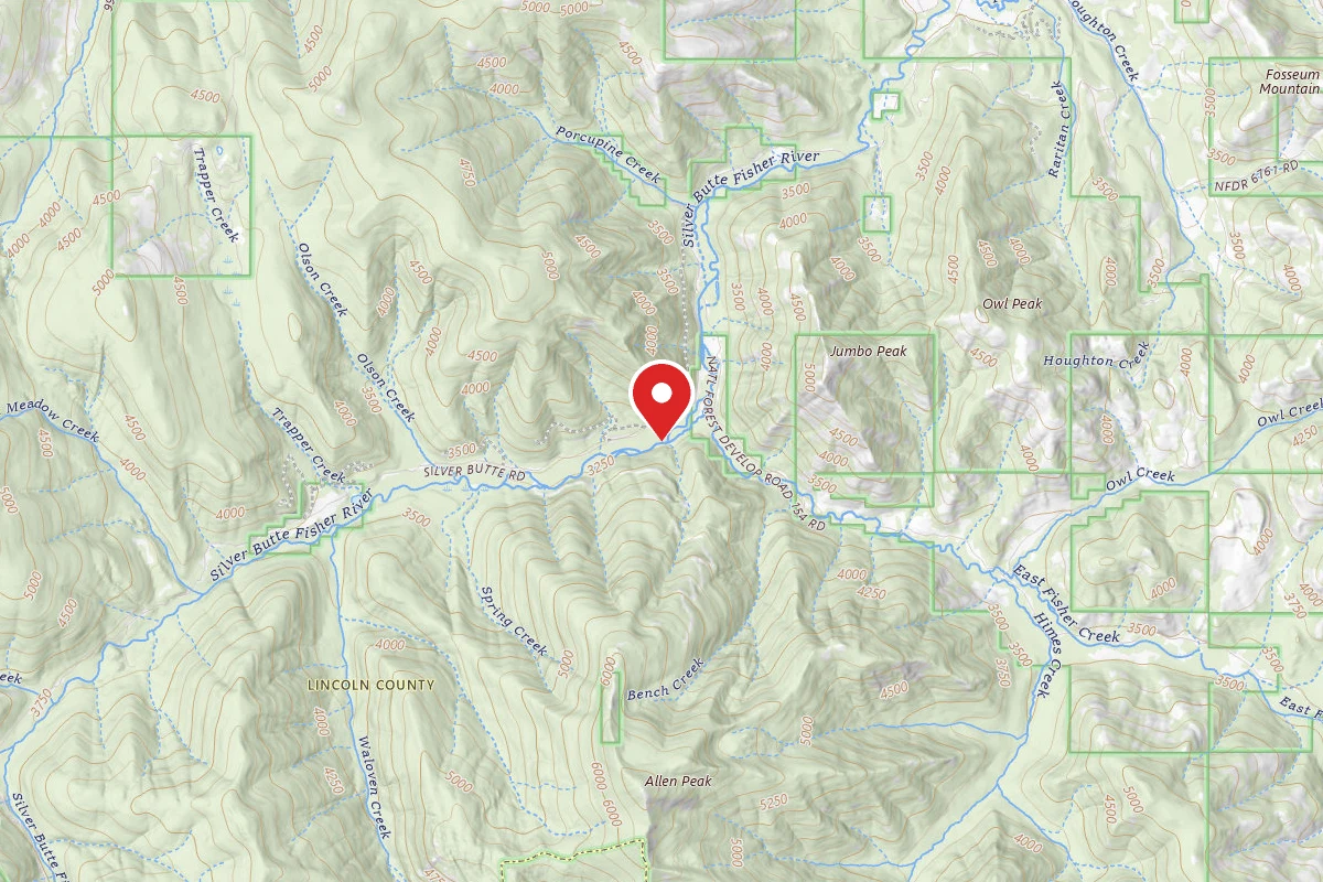 Kootenai Dispersed Campsite ALL PEAK TRAIL 466 SITE B