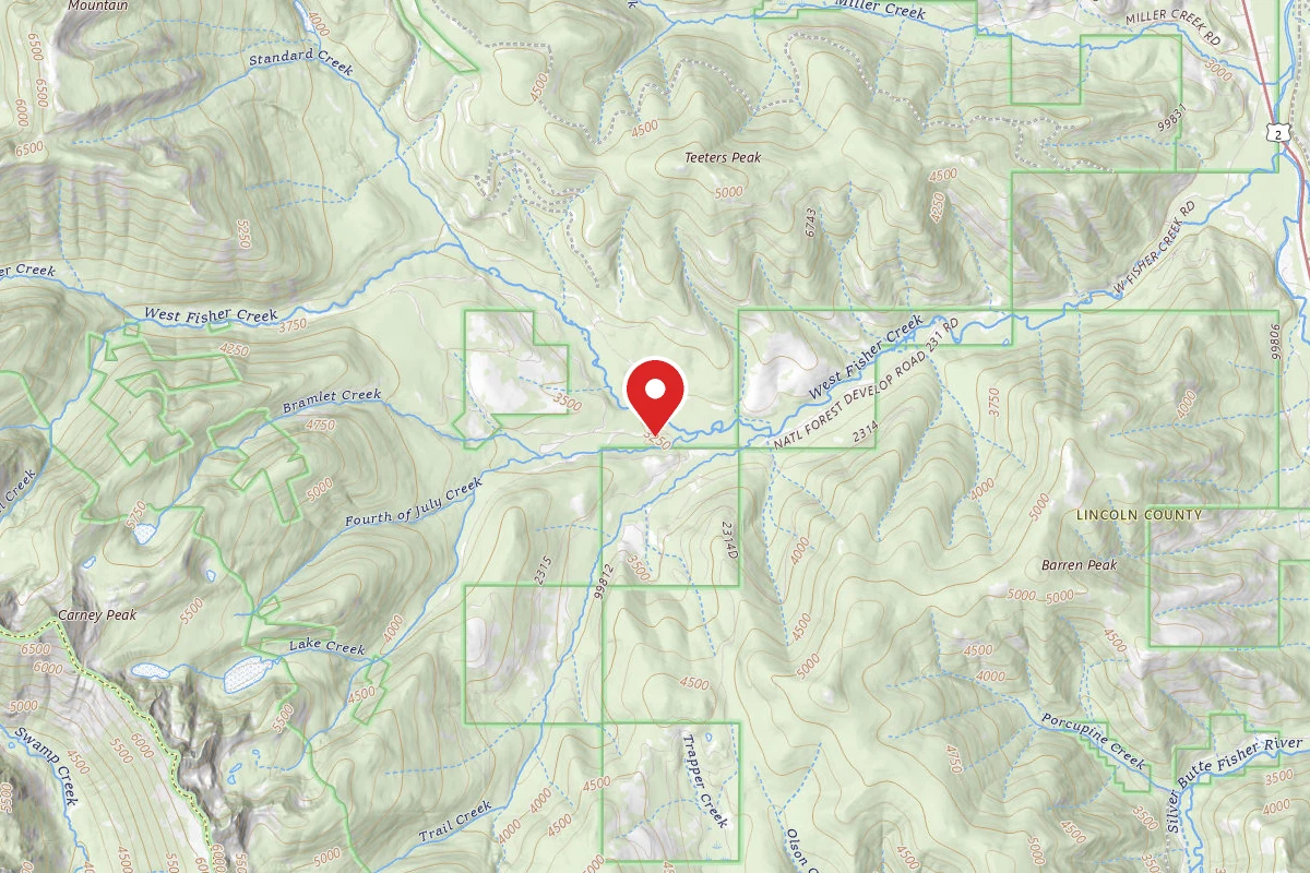 Kootenai Dispersed Campsite RD 2332 SITE 1
