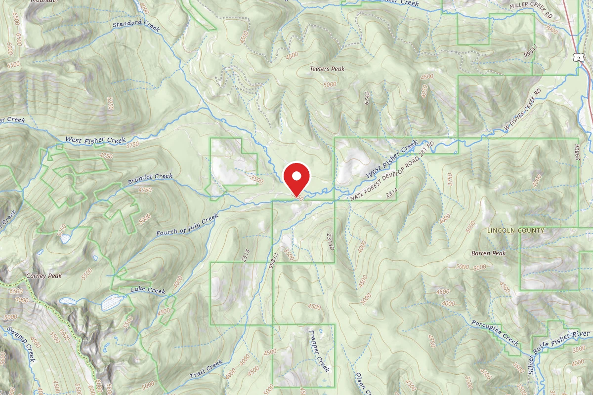 Kootenai Dispersed Campsite RD 2332 SITE 2