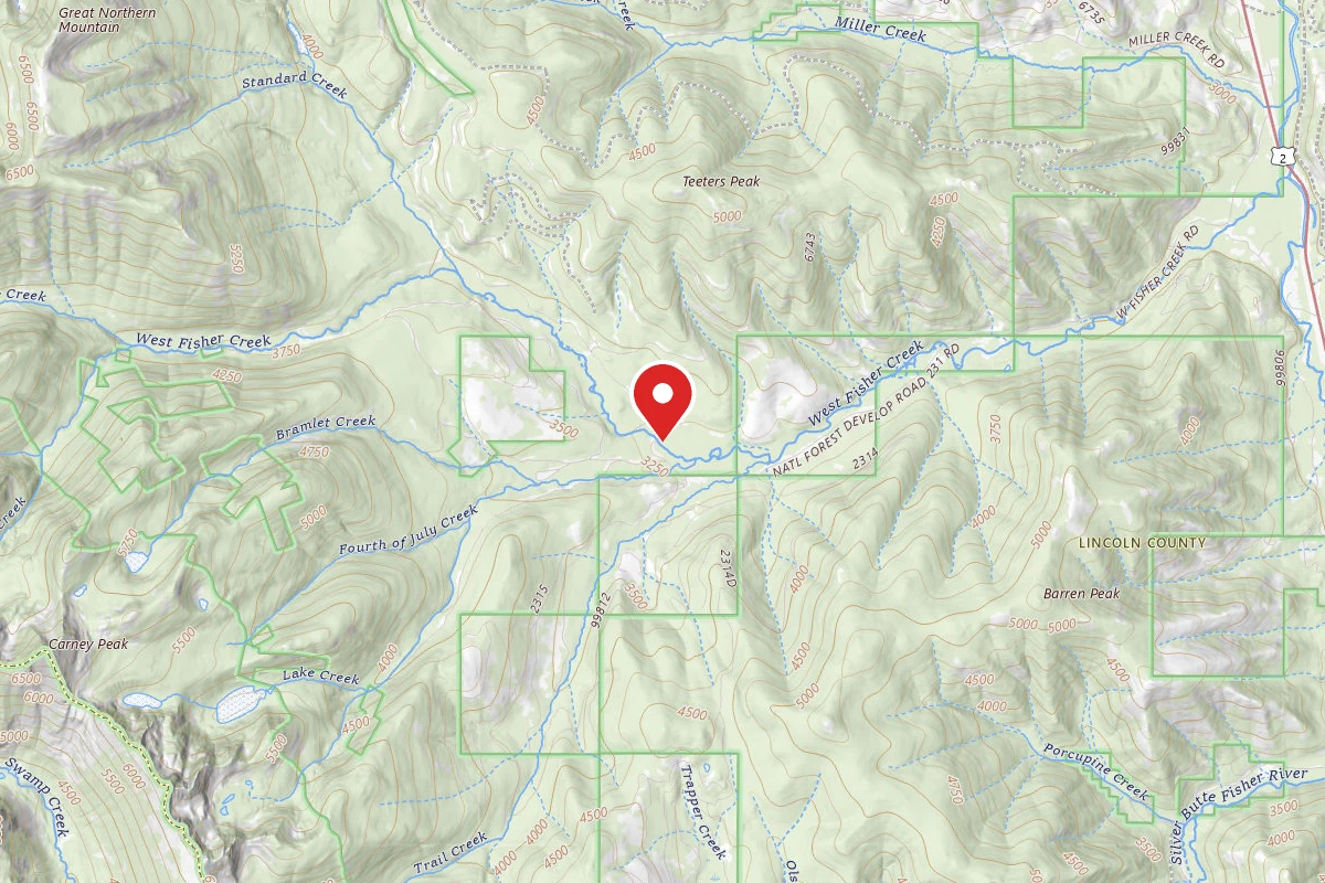 Kootenai Dispersed Campsite RD 231 SITE 2