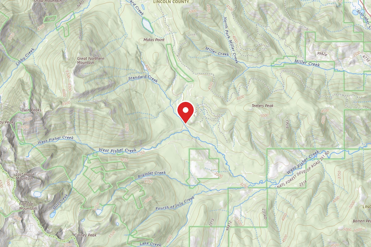 Kootenai Dispersed Campsite 6745RD-5012