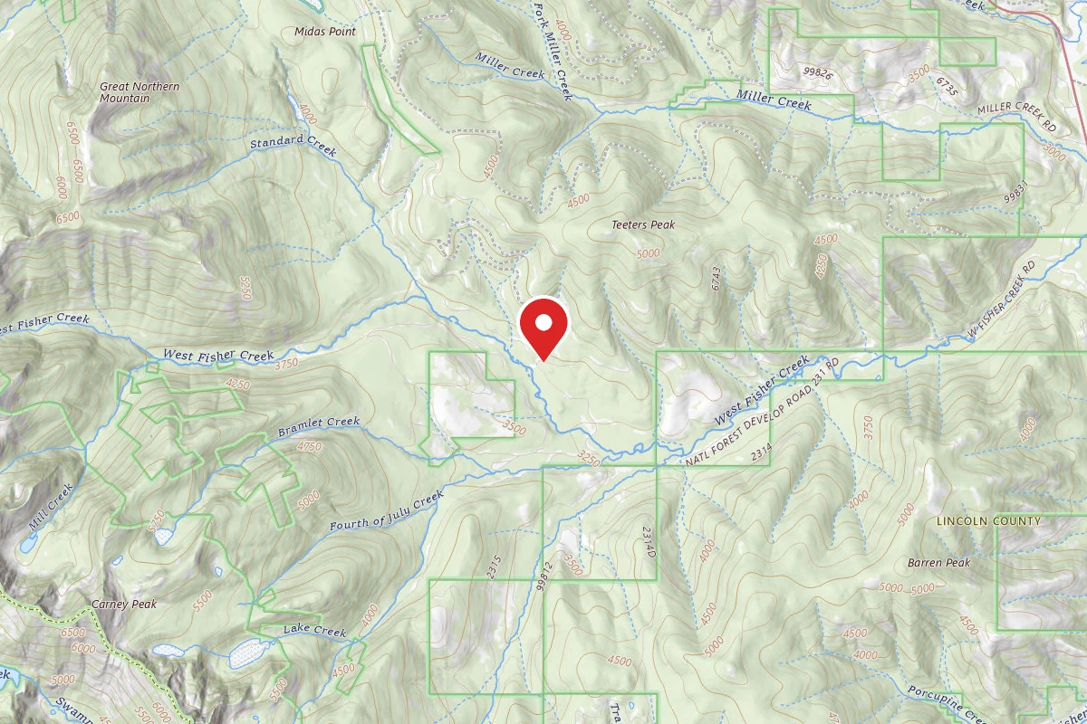Kootenai Dispersed Campsite RD 231 SITE 3