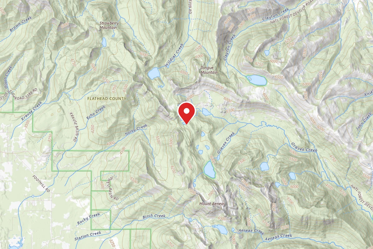 Flathead Dispersed Campsite TWIN LAKES 001