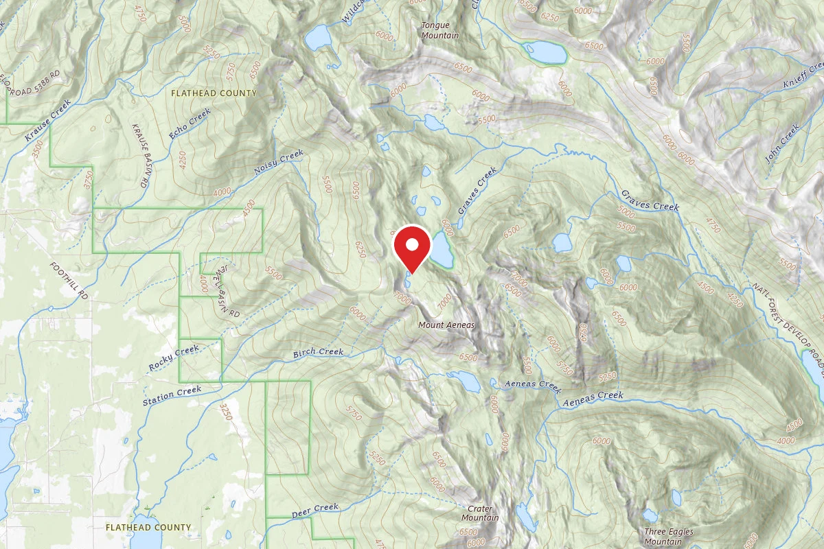Flathead Dispersed Campsite PICNIC LAKE 001