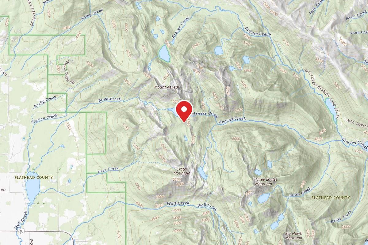 Flathead Dispersed Campsite BIRCH CRATER 001