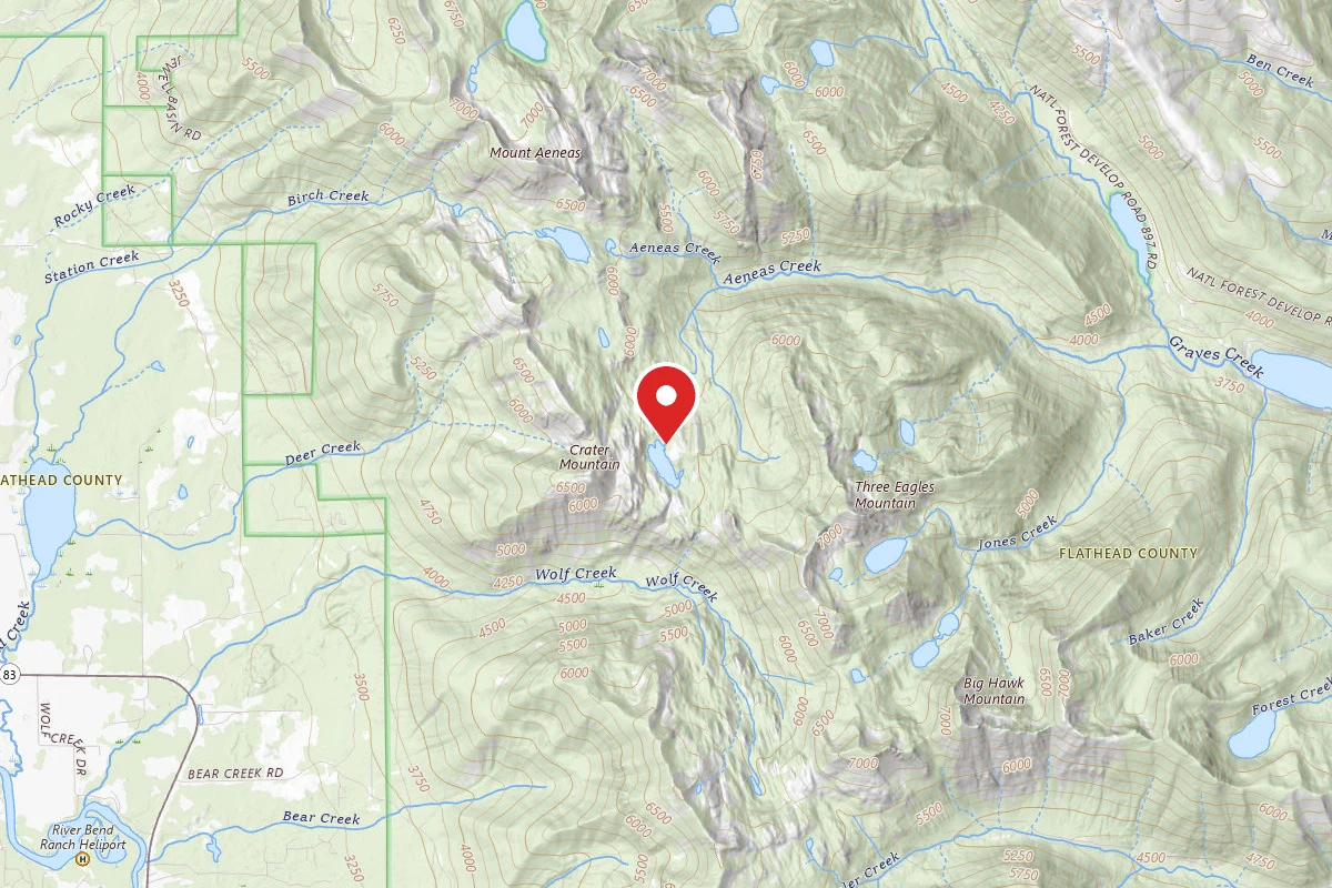 Flathead Dispersed Campsite CRATER LAKE 003