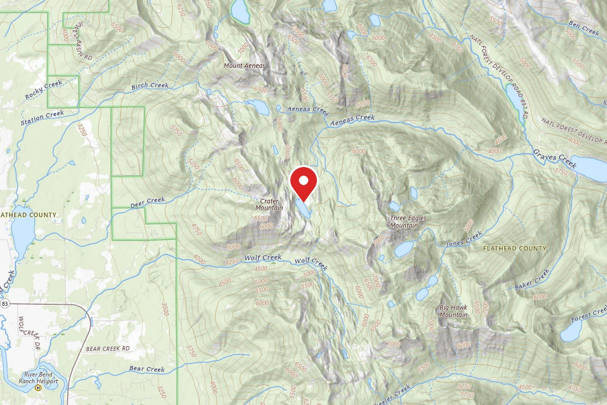Flathead Dispersed Campsite CRATER LAKE 005