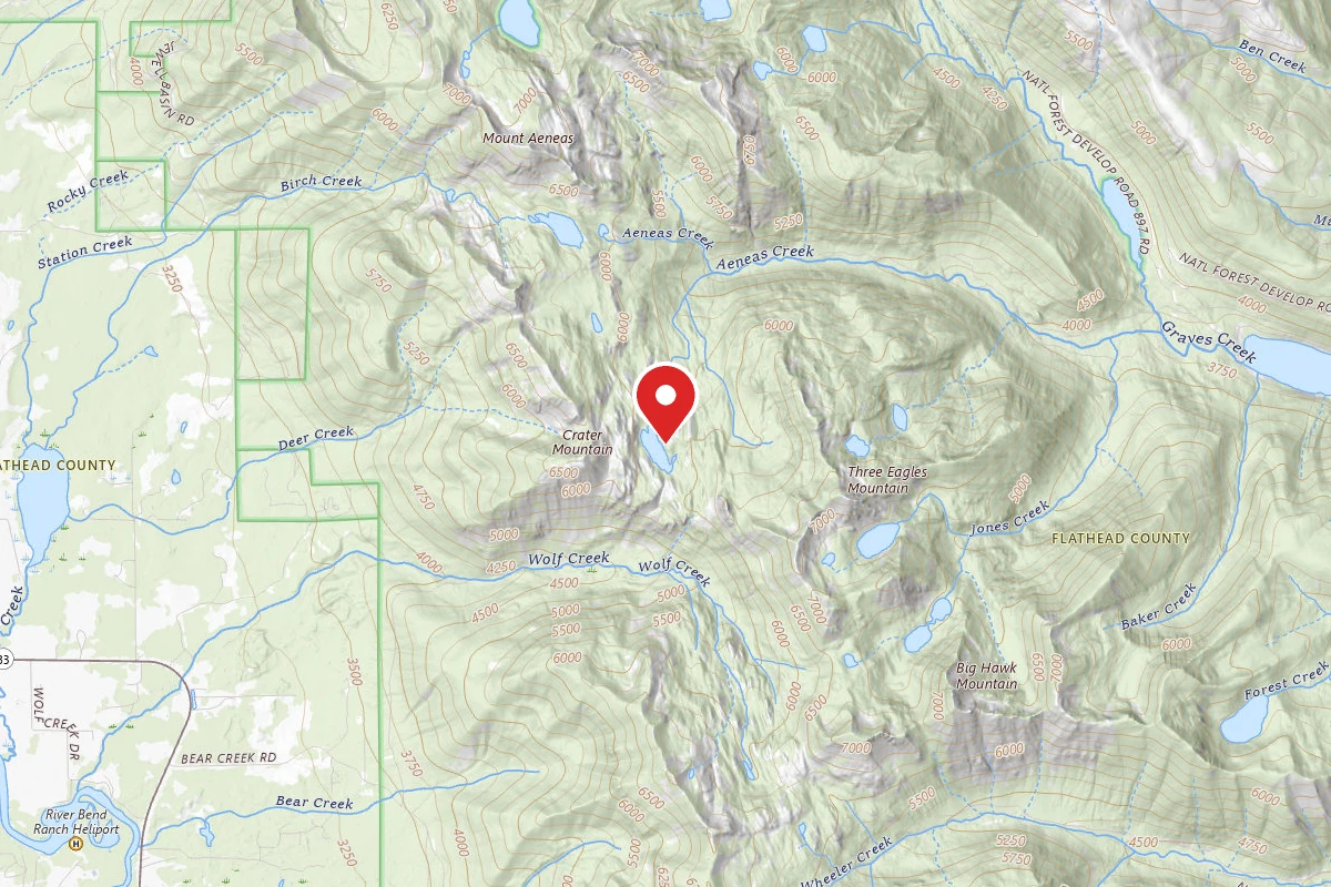 Flathead Dispersed Campsite CRATER LAKE 007