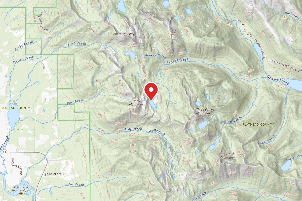 Flathead Dispersed Campsite CRATER LAKE 012