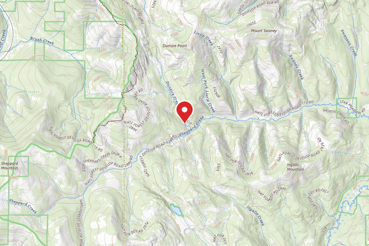 Flathead Dispersed Campsite 4 CORNERS