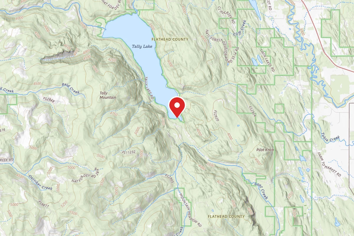 Flathead Dispersed Campsite ROAD 913-16A BEACH