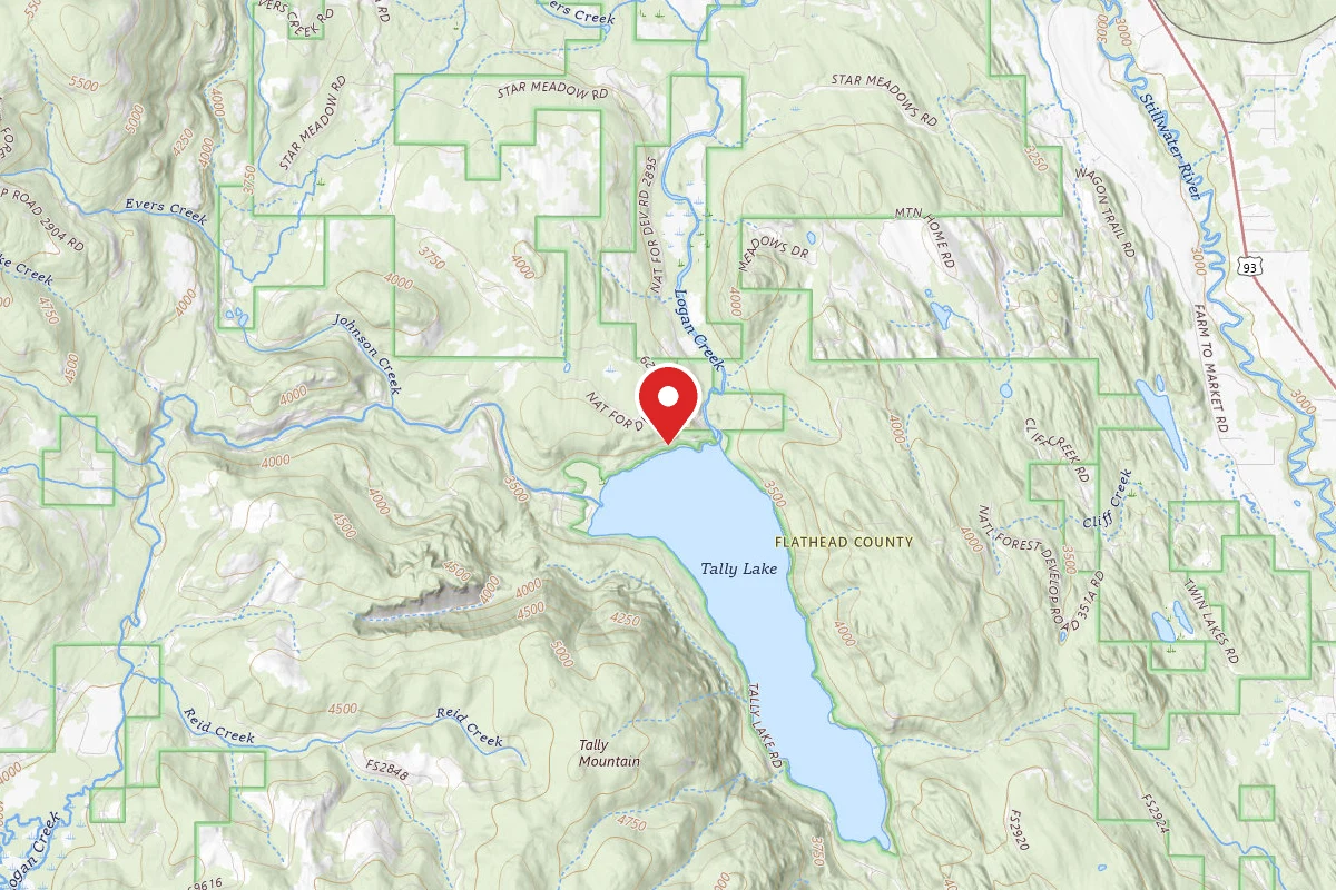 Flathead Dispersed Campsite TALLY LAKE NORTH SITE 7