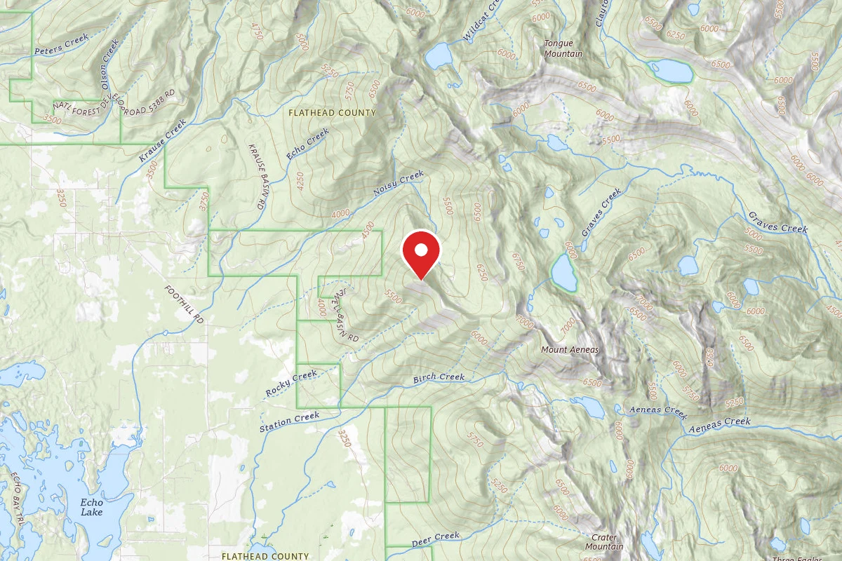 Flathead Dispersed Campsite PARKING VIEW 002