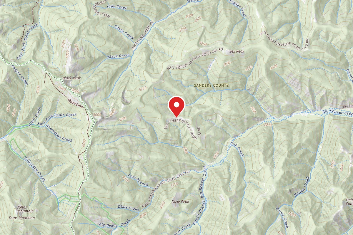 Kootenai Dispersed Campsite RD 2222 SITE 2