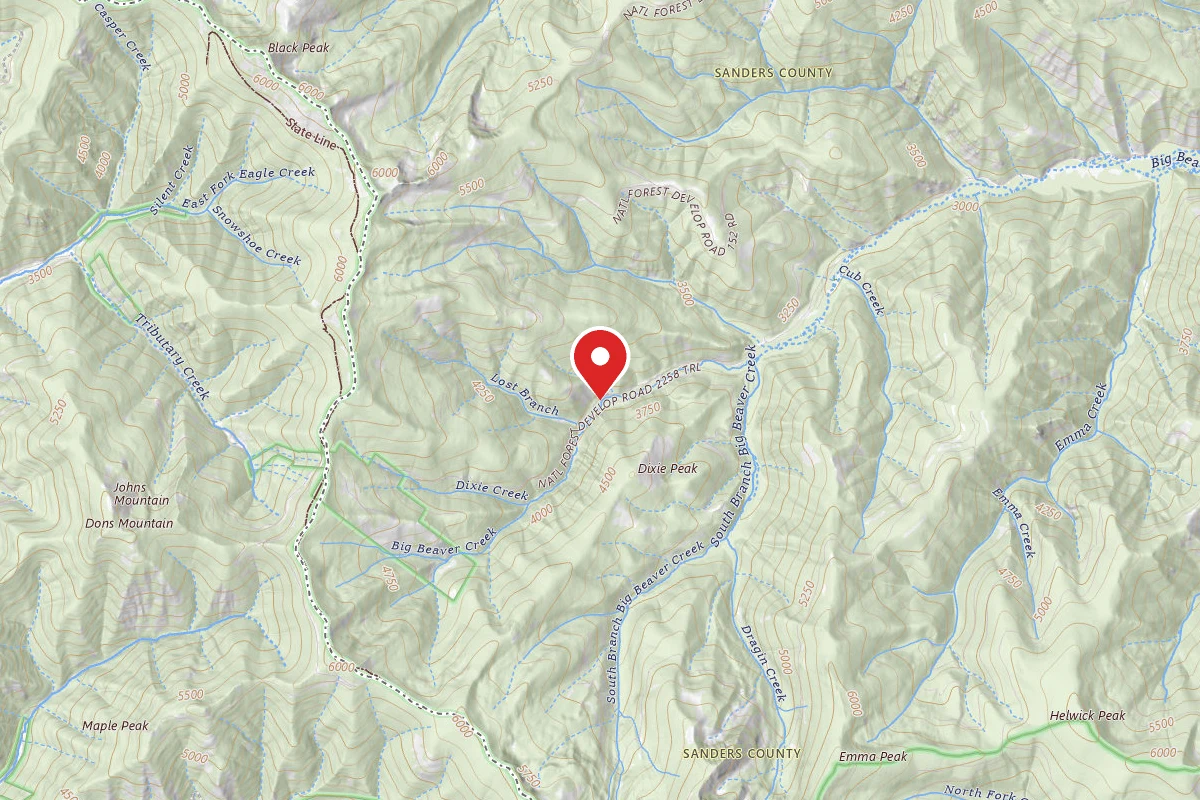 Kootenai Dispersed Campsite RD 152 SITE 8