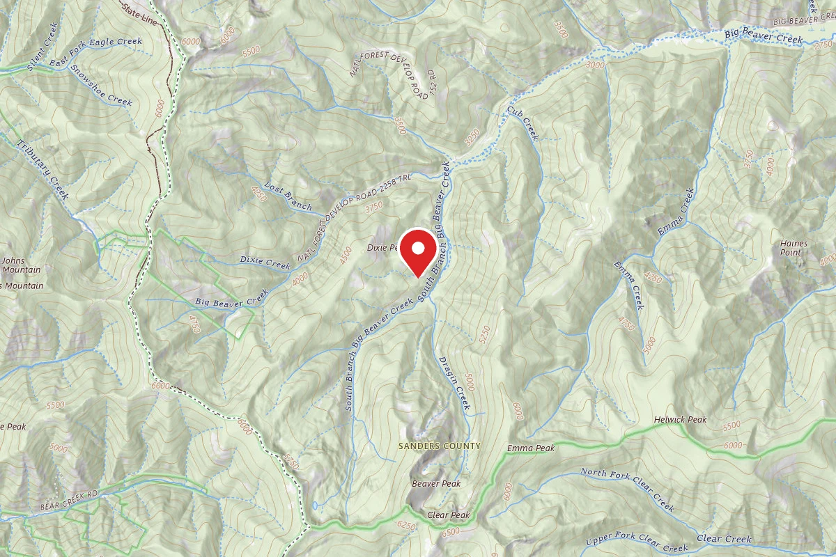 Kootenai Dispersed Campsite RD 2262 SITE 3