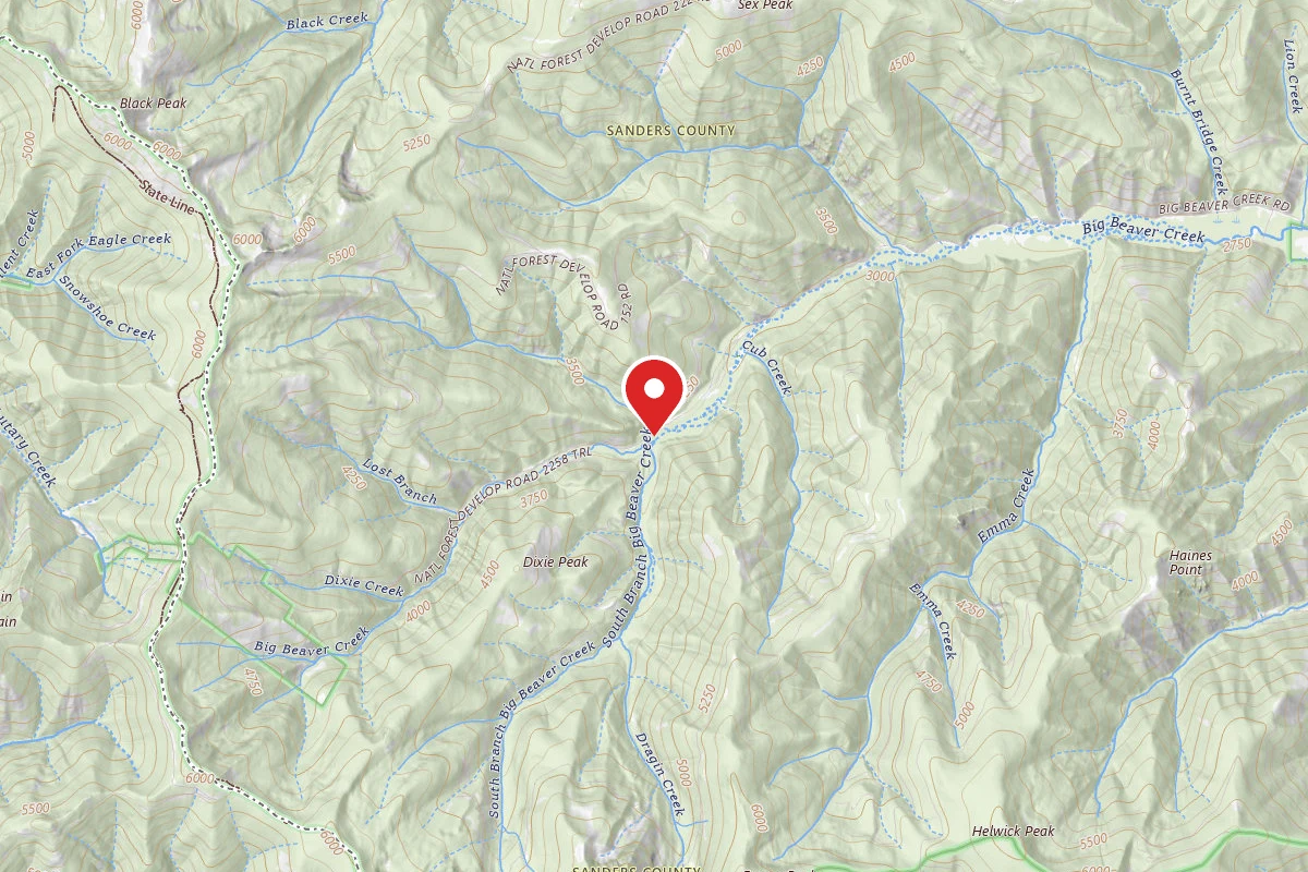 Kootenai Dispersed Campsite RD 152 SITE 7