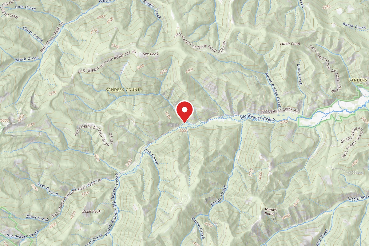 Kootenai Dispersed Campsite RD 152 SITE 6