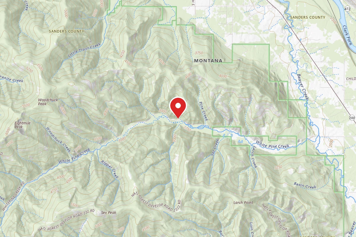 Kootenai Dispersed Campsite RD 215 SITE 5