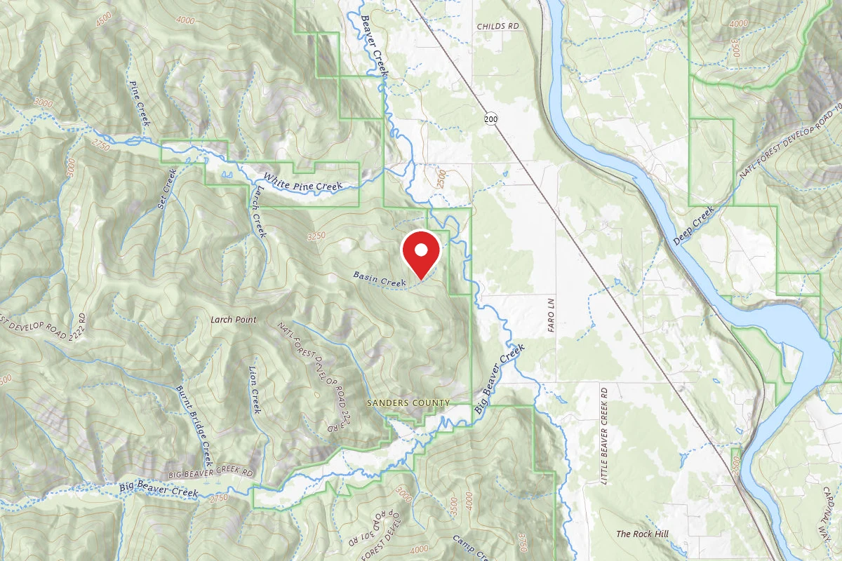 Kootenai Dispersed Campsite RD 2253 SITE 1