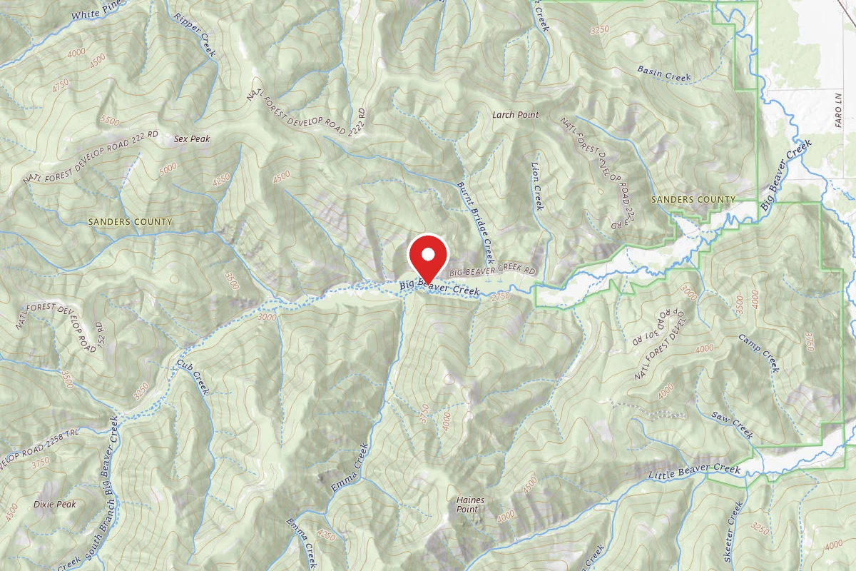 Kootenai Dispersed Campsite RD 152E SITE 1C