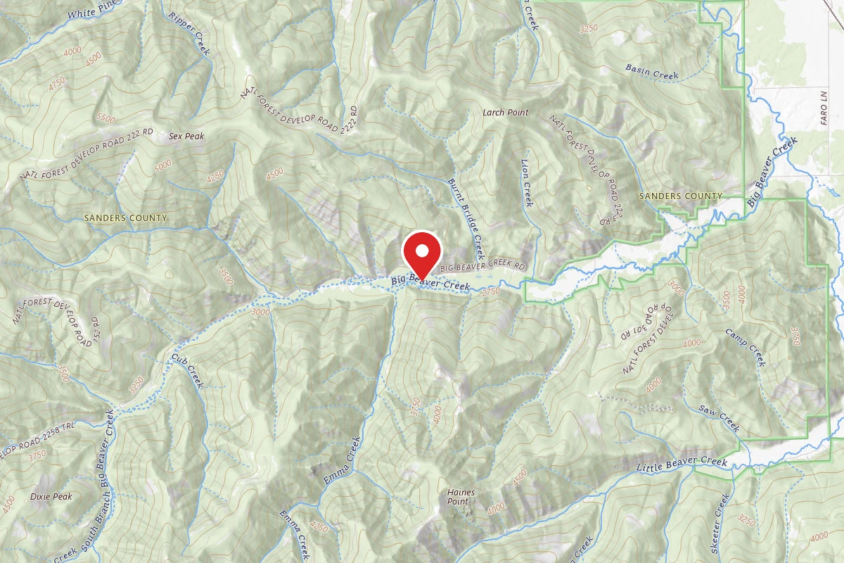 Kootenai Dispersed Campsite RD 152E SITE 1B