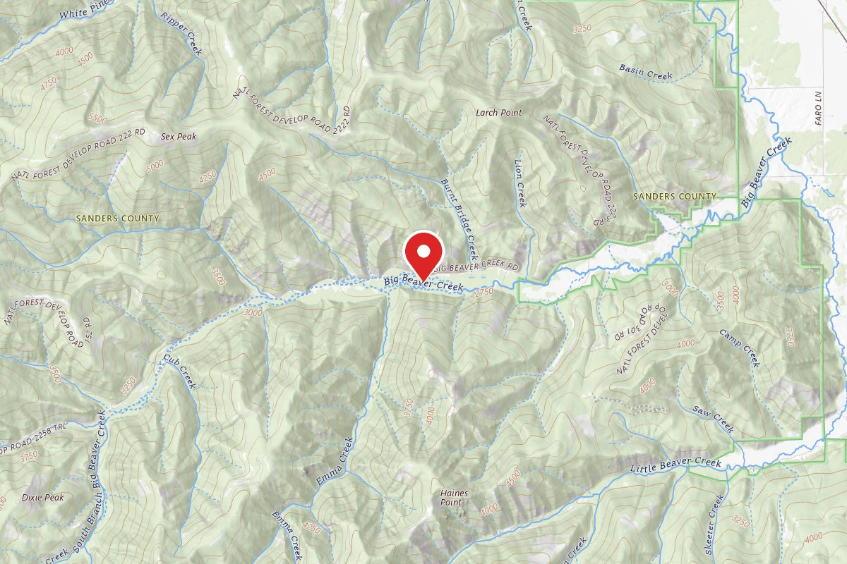 Kootenai Dispersed Campsite RD 152E SITE 1A