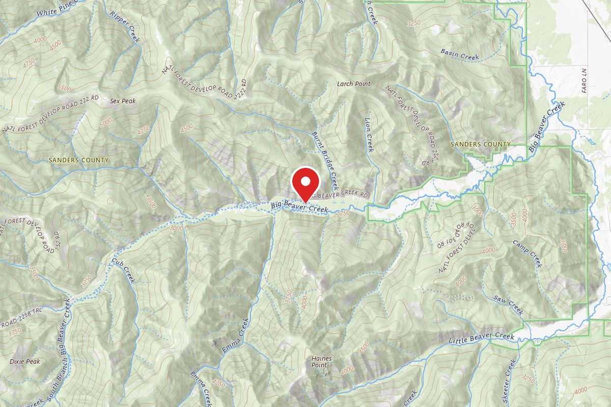 Kootenai Dispersed Campsite RD 152E SITE 1